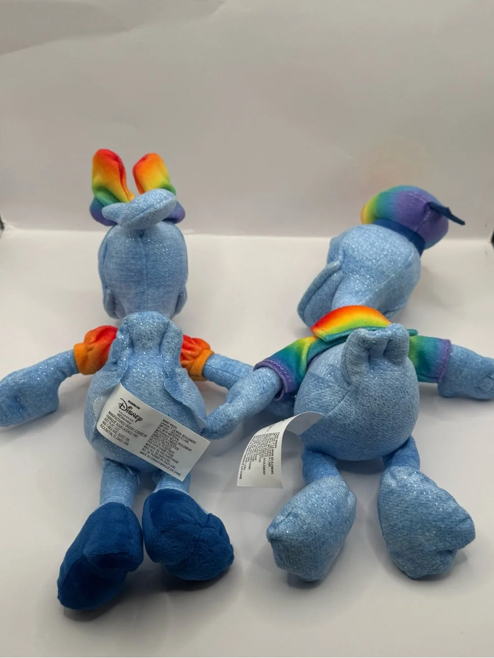 Disney Rainbow Collection Daisy Duck and Donald Duck Pair Plush Stuffed Animal